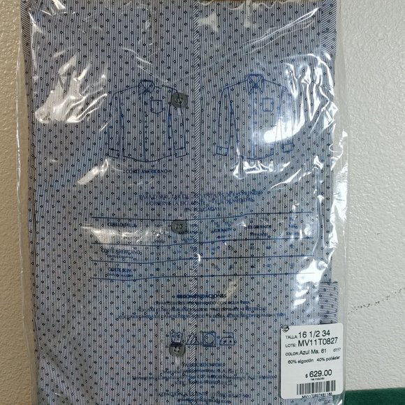 MARISCAL AMERICANO MEN'S DRESS SHIRT SIZE 16 1/2-34 42cm new in package w/ tags - Picture 5 of 8